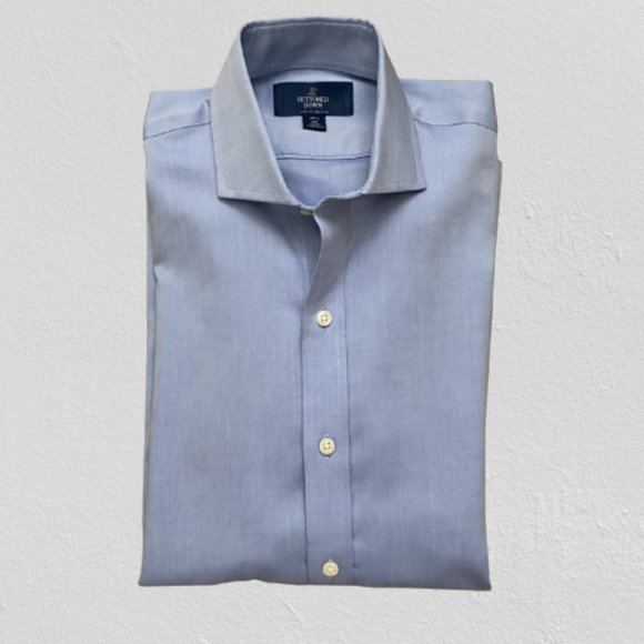 Buttoned Down Other - Light Blue Buttoned Down men's dress shirt size slim fit non-iron 14.5 / 34